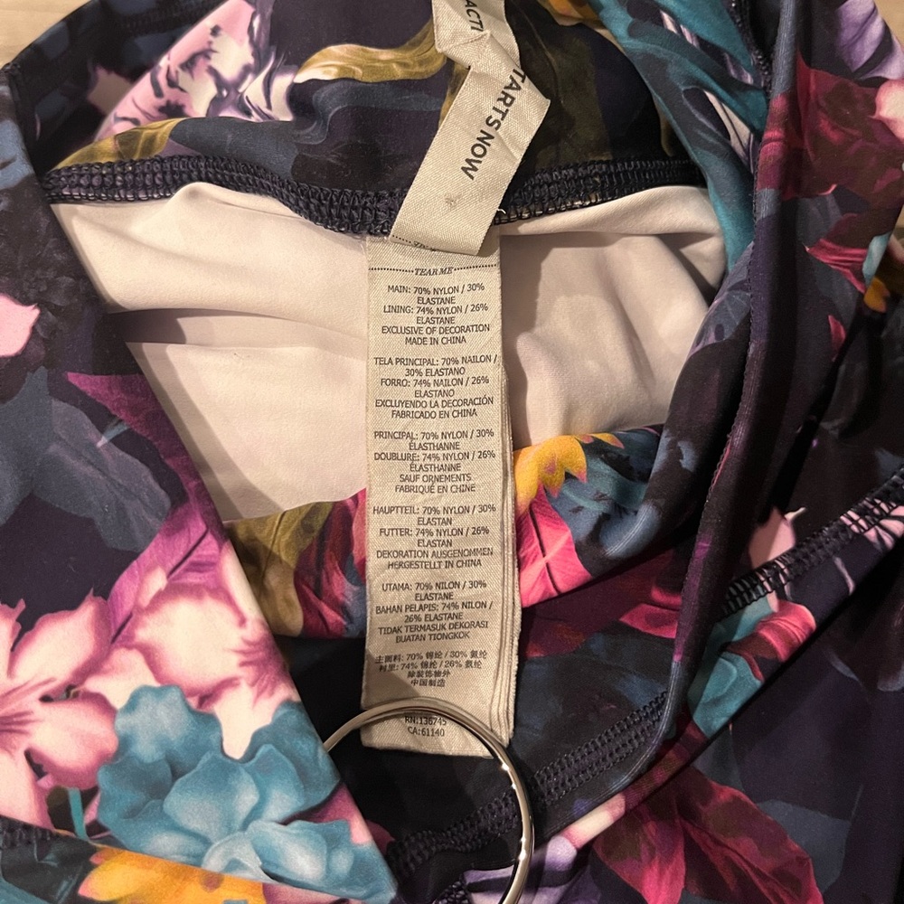 LORNA JANE Womens Size M HyperBloom Ankle Biter Leggings Navy Floral - Picture 8 of 9